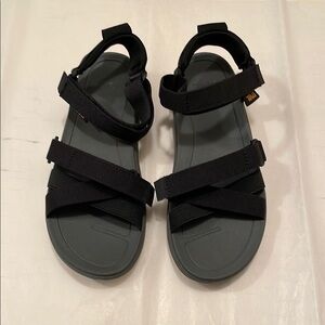 Teva Black Strappy Sandals